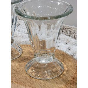 Vintage Clear Tulip Shaped Sundae Dish, Set of 2